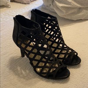 Black booty high heels